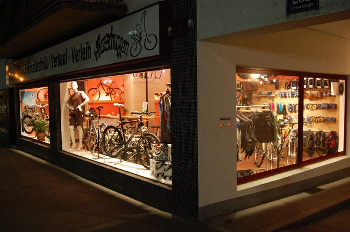 Außenansicht Shop Bikeschuppen in 1140 Wien
