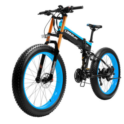 LANKELEISI XT750 PLUS Große Gabel 17,5Ah 48V 1000W Faltbares Elektro-Moped-Fahrrad 26 Zoll 130km Reichweite Maximale Belastung 200kg