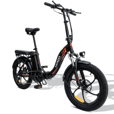 FAFREES F20 Elektrofahrrad 36V 16Ah Batterie 250W Motor 20*3.0 Zoll Fetter Reifen 25KM/H Max. Geschwindigkeit 90-120KM Reichweite 150KG Max. Zuladung Faltbares Elektrofahrrad