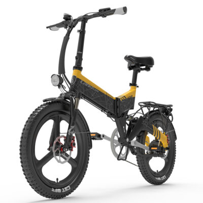 LANKELEISI G650 48V 12,8AH 500W Faltrad Moped Elektrofahrrad 20*2,4 Zoll Off-Reifen 80-100 km Reichweite Maximale Belastung 120-150 kg
