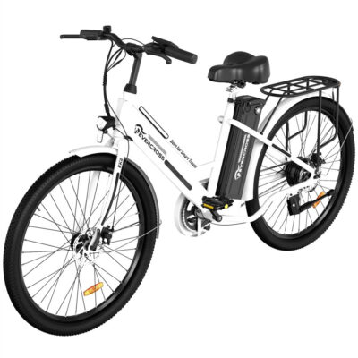 EVERCROSS EK8S mit 36V 12AH Batterie, 250W Motor, 26-Zoll-Reifen, 35-90KM Maximalreichweite und 120KG Maximalbelastung.