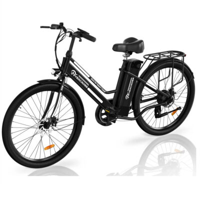 EVERCROSS EK8S mit 36V 12AH Batterie, 250W Motor, 26-Zoll-Reifen, 35-90KM Maximalreichweite und 120KG Maximalbelastung.
