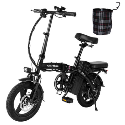 HONEYWHALE S6-S Elektrofahrrad 48V 10,4Ah Batterie 350W Motor 14-Zoll-Reifen 30-40KM Maximaler Kilometerstand 125KG Maximalbelastung Faltbares Elektrofahrrad